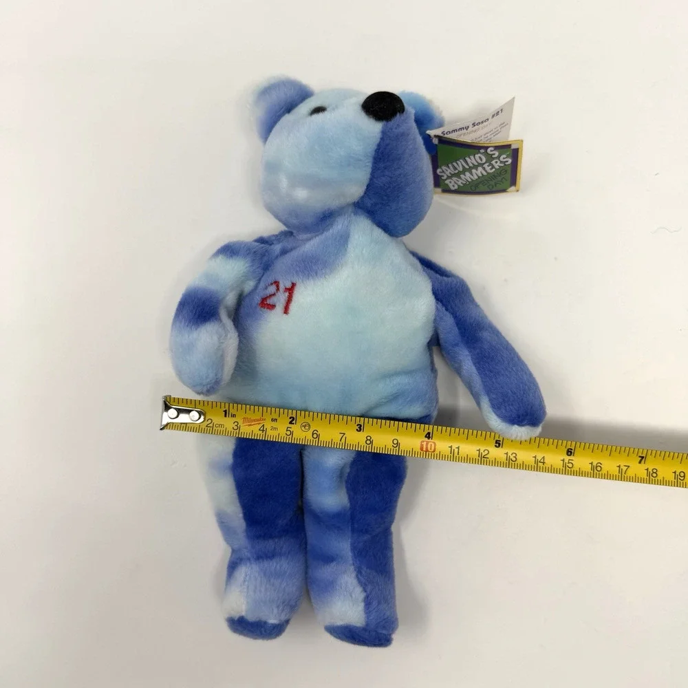 1999 Sammy Sosa #21 Salvinos Baby Bammers Series Plush Baseball Beanie Bear NWT
